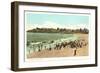 Beach Scene, York, Maine-null-Framed Art Print