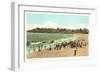 Beach Scene, York, Maine-null-Framed Art Print