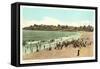 Beach Scene, York, Maine-null-Framed Stretched Canvas