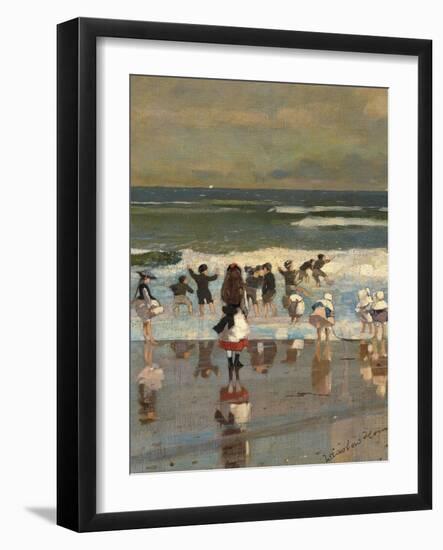 Beach Scene-Winslow Homer-Framed Giclee Print