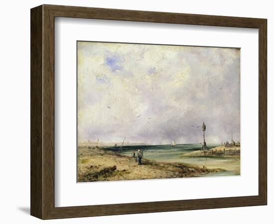 Beach Scene-Richard Parkes Bonington-Framed Giclee Print