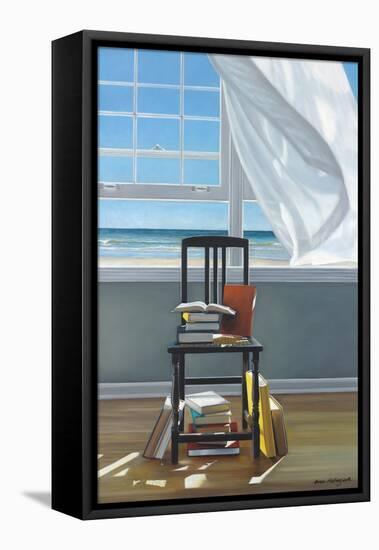 Beach Scholar-Karen Hollingsworth-Framed Stretched Canvas