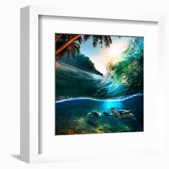 Beach Sea and Ocean-null-Framed Art Print