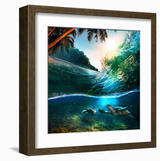 Beach Sea and Ocean-null-Framed Art Print