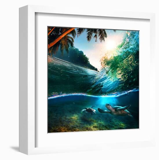 Beach Sea and Ocean-null-Framed Art Print