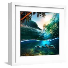 Beach Sea and Ocean-null-Framed Art Print