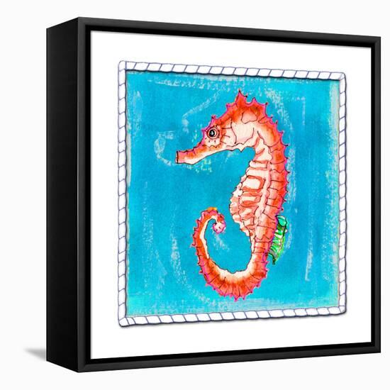 Beach Seahorse-Ormsby, Anne Ormsby-Framed Stretched Canvas