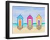 Beach Shacks-Julie DeRice-Framed Art Print