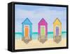 Beach Shacks-Julie DeRice-Framed Stretched Canvas