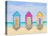 Beach Shacks-Julie DeRice-Stretched Canvas