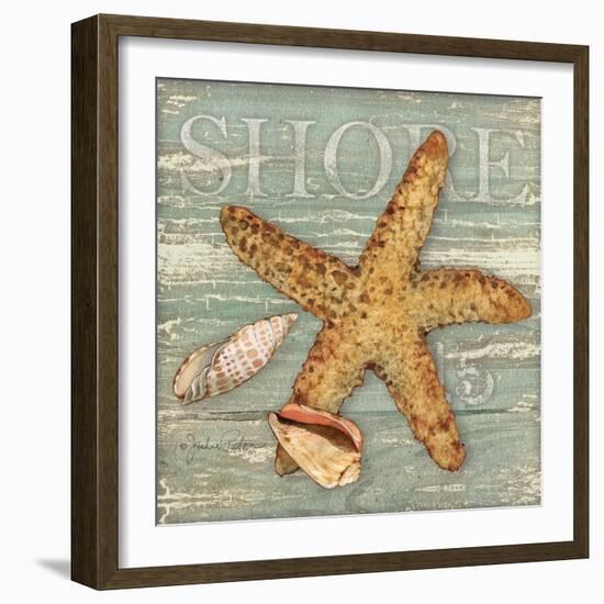 Beach Shells Starfish-Julie Paton-Framed Art Print