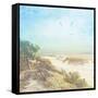Beach Side Watercolor-Lula Bijoux-Framed Stretched Canvas