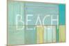 Beach Sign-Z Studio-Mounted Art Print