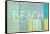 Beach Sign-Z Studio-Framed Stretched Canvas