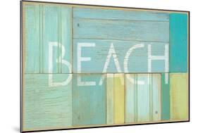 Beach Sign-Z Studio-Mounted Art Print