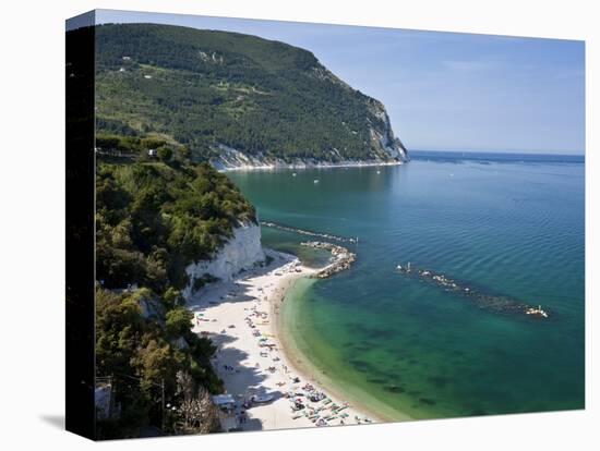 Beach, Sirolo, Marche, Italy-Peter Adams-Stretched Canvas