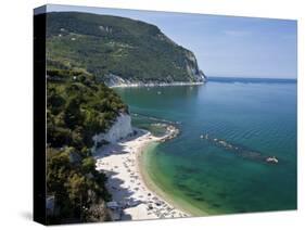 Beach, Sirolo, Marche, Italy-Peter Adams-Stretched Canvas