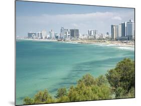 Beach, Skyline and Mediterranean Sea Viewed from Old Jaffa, Tel Aviv, Israel, Middle East-Merrill Images-Mounted Photographic Print