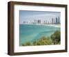 Beach, Skyline and Mediterranean Sea Viewed from Old Jaffa, Tel Aviv, Israel, Middle East-Merrill Images-Framed Photographic Print