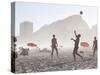 Beach Soccer or Football, Copacabana Beach, Copacabana, Rio De Janeiro, Brazil-Peter Adams-Stretched Canvas