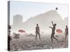 Beach Soccer or Football, Copacabana Beach, Copacabana, Rio De Janeiro, Brazil-Peter Adams-Stretched Canvas