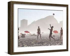 Beach Soccer or Football, Copacabana Beach, Copacabana, Rio De Janeiro, Brazil-Peter Adams-Framed Photographic Print