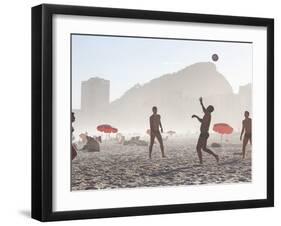 Beach Soccer or Football, Copacabana Beach, Copacabana, Rio De Janeiro, Brazil-Peter Adams-Framed Photographic Print