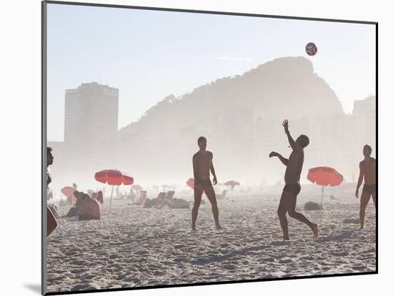 Beach Soccer or Football, Copacabana Beach, Copacabana, Rio De Janeiro, Brazil-Peter Adams-Mounted Photographic Print