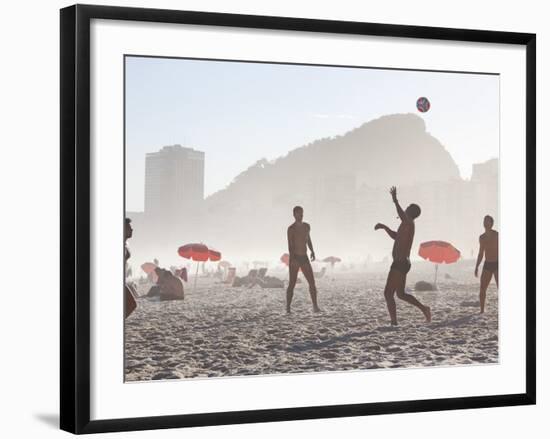 Beach Soccer or Football, Copacabana Beach, Copacabana, Rio De Janeiro, Brazil-Peter Adams-Framed Photographic Print