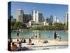 Beach, South Bank Parklands, Brisbane, Queensland, Australia-David Wall-Stretched Canvas