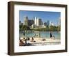 Beach, South Bank Parklands, Brisbane, Queensland, Australia-David Wall-Framed Photographic Print