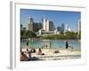 Beach, South Bank Parklands, Brisbane, Queensland, Australia-David Wall-Framed Photographic Print