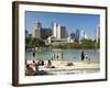 Beach, South Bank Parklands, Brisbane, Queensland, Australia-David Wall-Framed Photographic Print