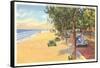 Beach, St. Joseph, Michigan-null-Framed Stretched Canvas