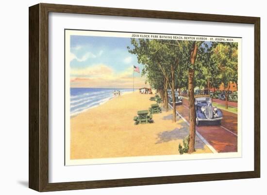 Beach, St. Joseph, Michigan-null-Framed Art Print