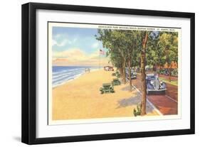 Beach, St. Joseph, Michigan-null-Framed Art Print