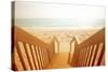 Beach Stairs-Susan Bryant-Stretched Canvas