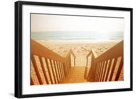 Beach Stairs-Susan Bryant-Framed Art Print