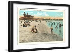 Beach, Stamford, Connecticut-null-Framed Art Print