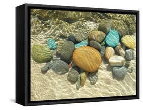 Beach Stones-Mark Goodall-Framed Stretched Canvas