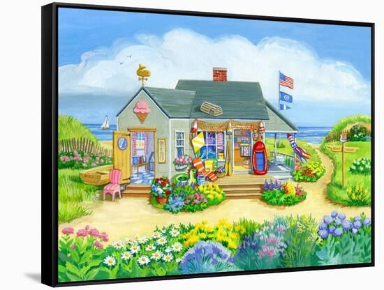 Beach Store-Geraldine Aikman-Framed Stretched Canvas