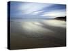 Beach Streams Leading to the Sea on Sandymouth Bay, Cornwall, England, United Kingdom, Europe-Ian Egner-Stretched Canvas