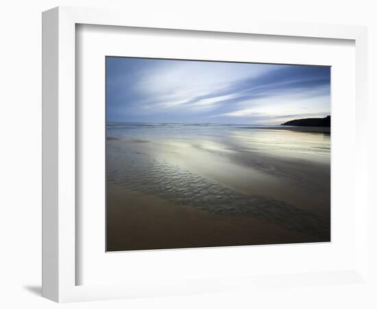 Beach Streams Leading to the Sea on Sandymouth Bay, Cornwall, England, United Kingdom, Europe-Ian Egner-Framed Photographic Print