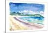 Beach Stroll at Amazing Sapphire Beach, St. Thomas USVI-M. Bleichner-Stretched Canvas