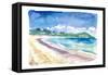 Beach Stroll at Amazing Sapphire Beach, St. Thomas USVI-M. Bleichner-Framed Stretched Canvas