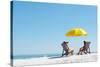 Beach Summer Umbrella-warrengoldswain-Stretched Canvas