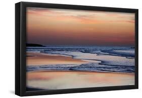 Beach (Sunset Over Calm Water) Art Poster Print-null-Framed Poster