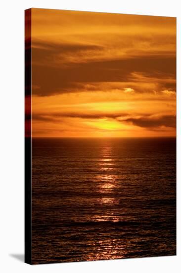 Beach Sunset-Howard Ruby-Stretched Canvas