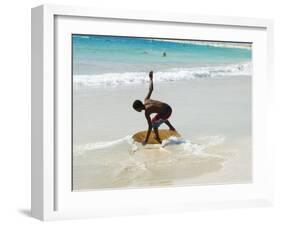 Beach Surfing at Santa Maria on the Island of Sal (Salt), Cape Verde Islands, Africa-R H Productions-Framed Photographic Print