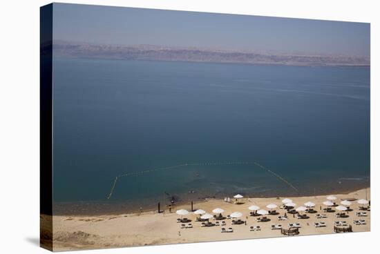 Beach Swimming Area, Crown Plaza Dead Sea Hotel, Dead Sea, Jordan, Middle East-Richard Maschmeyer-Stretched Canvas